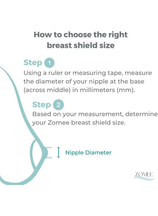 Flex Breast Nipple Shield Latch Assistance Inverted Or Flat Comfortable & Soft For Easy Pumping Use For Z1 Z2 Breast Pump (Multiple 2 Pack Sizes) (17Mm)