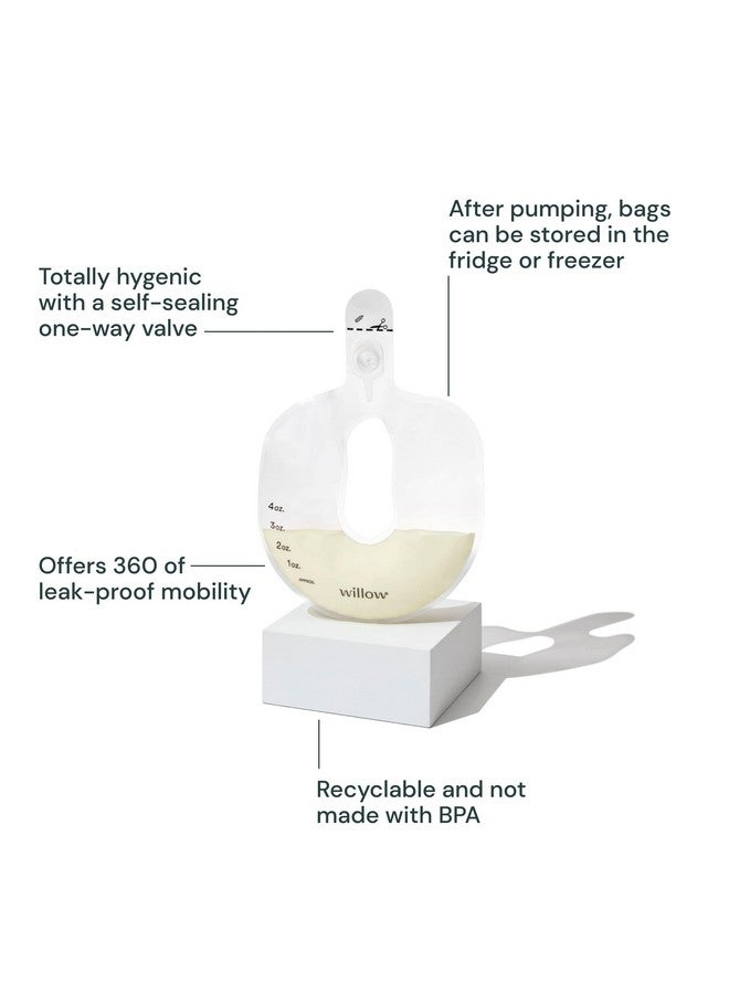 Willow Pump Spillproof Breast Milk Bags 48 Ct Holds 4 Oz. Per Bag Selfsealing Storage Bags Recyclable Disposable & Bpa Free Breastfeeding Essential For The Willow Pump