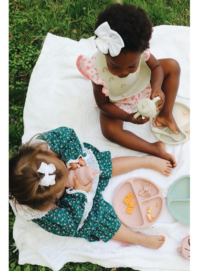 Toddler Plates With Suction Baby Plates 100% Foodgrade Silicone Divided Plates Bpa Free Dishwasher Safe Set Of 3 (Pink/Mint/Lavender)