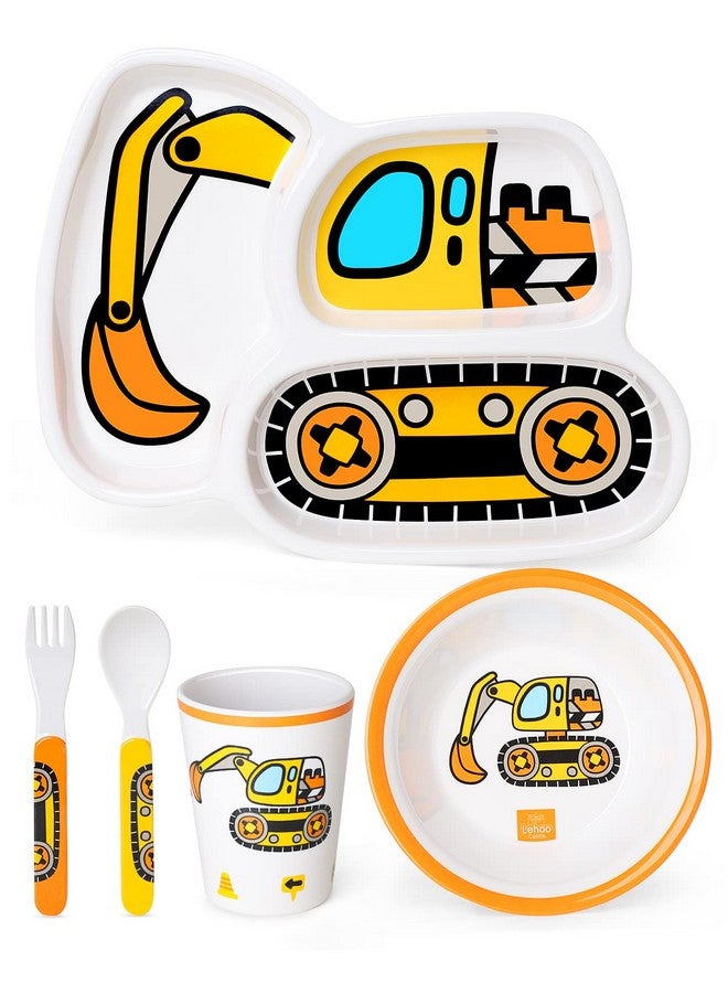 Kids Plates And Bowls Sets Kids Dinnerware Set Includes Plate Bowl Cup And Tableware Made Of Durable Material Perfect For Child Toddler Utensils Self Feeding (5 Piece Construction)