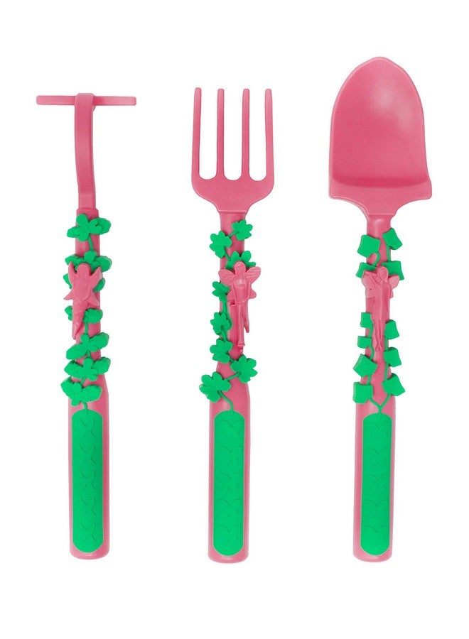 Toddler Utensils Made In Usa Construction Dino Fairy Silverware For Toddlers Construction Utensils For Kids Construction Eating Fork Spoon (Garden Fairy)