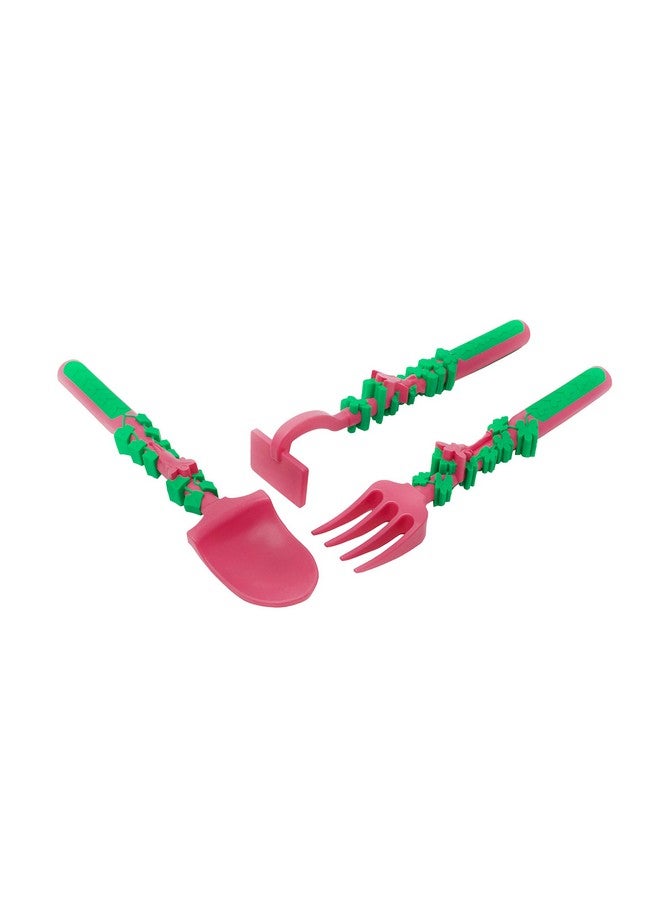 Toddler Utensils Made In Usa Construction Dino Fairy Silverware For Toddlers Construction Utensils For Kids Construction Eating Fork Spoon (Garden Fairy)