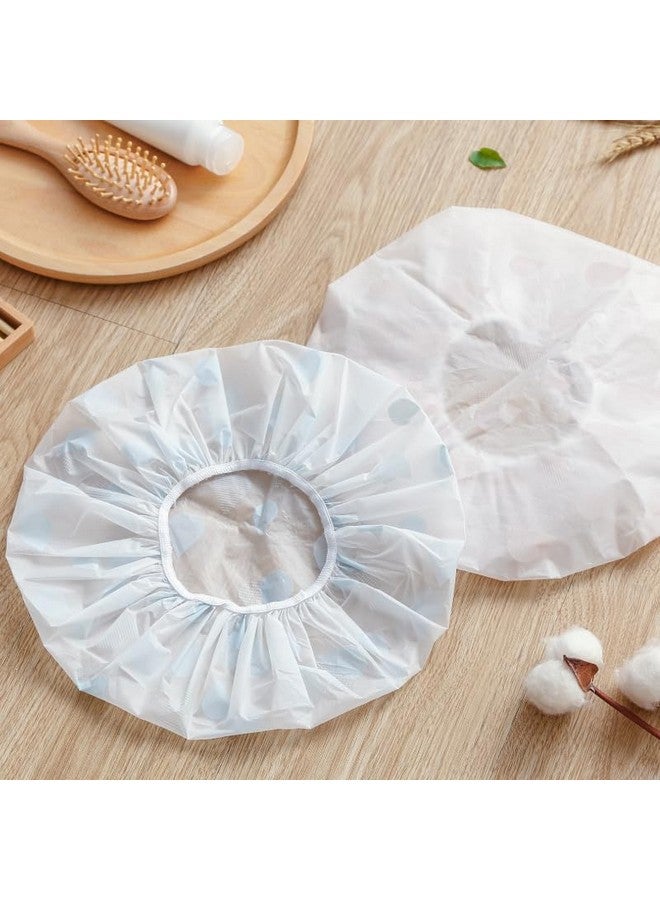 4 Pcs/Set Reusable Eva Waterproof Shower Cap Suitable For Beauty Makeup Cleansing Bath And Other Facial Care