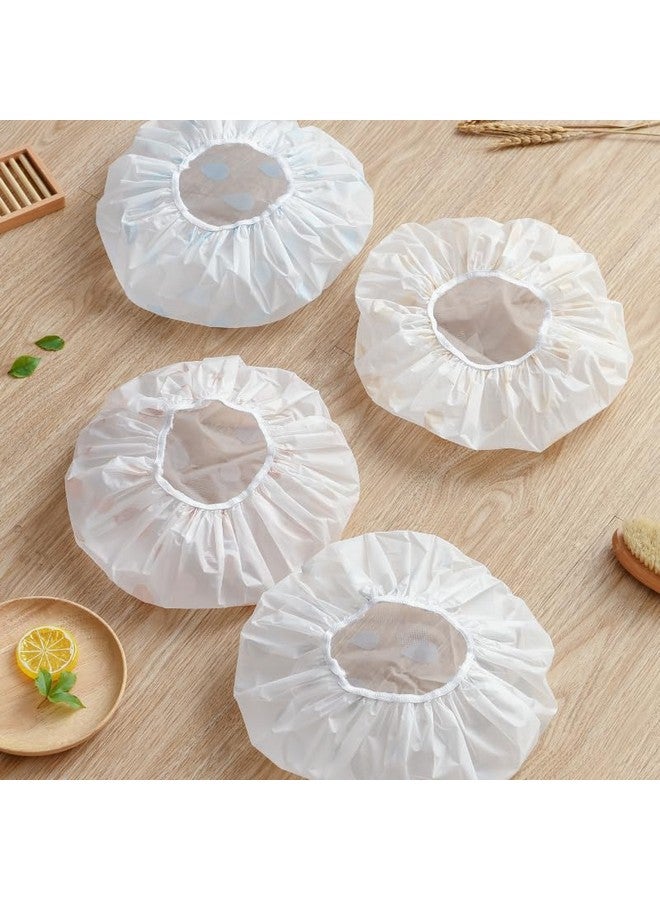 4 Pcs/Set Reusable Eva Waterproof Shower Cap Suitable For Beauty Makeup Cleansing Bath And Other Facial Care