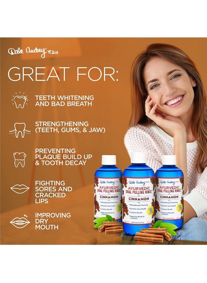 Oil Pulling For Teeth And Gums Made In Usa Cinnamon Flavored Organic Sesame Oil Pulling Ayurvedic Oil Pulling Rinse To Whiten Your Teeth & Freshen Your Breath