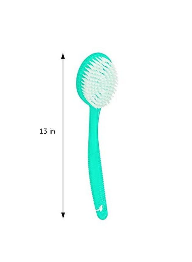 Bath Brush With Bristles Long Handle For Exfoliating Back Body And Feet Bath And Shower Scrubber Green (1 Pack)