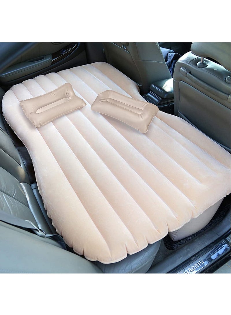 Travel Inflatable Bed,Car Air Bed Comfortable,Back Seat Extended Mattress Universal Car Cushion Flocked Camping Airbed