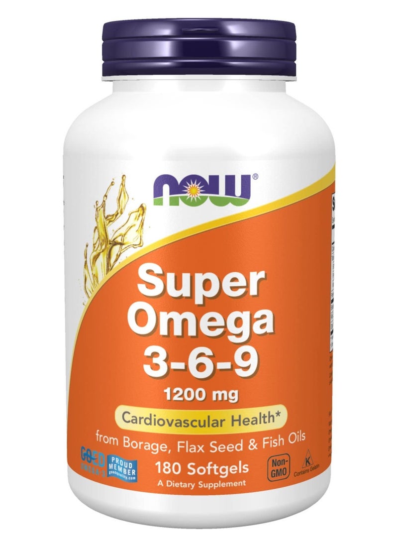 Super Omega 3-6-9 Soft-gels, 1200Mg, 180-Count