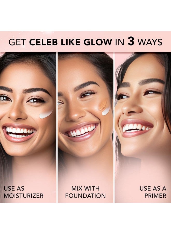 Strobe Cream Rose Gold 30G With Shea Butter & Hyaluronic Acid Instant Illumination Intense Hydration Flawless Radiant Dewy Skin Glowing Makeup Base No Alcohol No Parabens