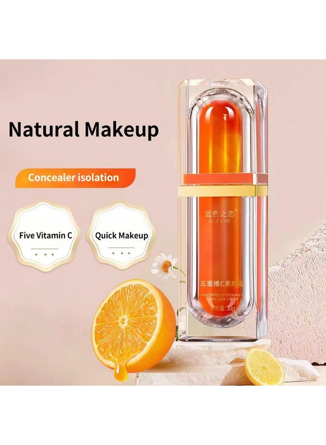 Five Vitamin C Toneup Cream For Women Silky Tinted Moisturizer Makeup Five Vc Tone Up Cream Naturallooking Face Bb Cream Easily Absorbed Face Moisturizer For All Skin Types 5.5Oz