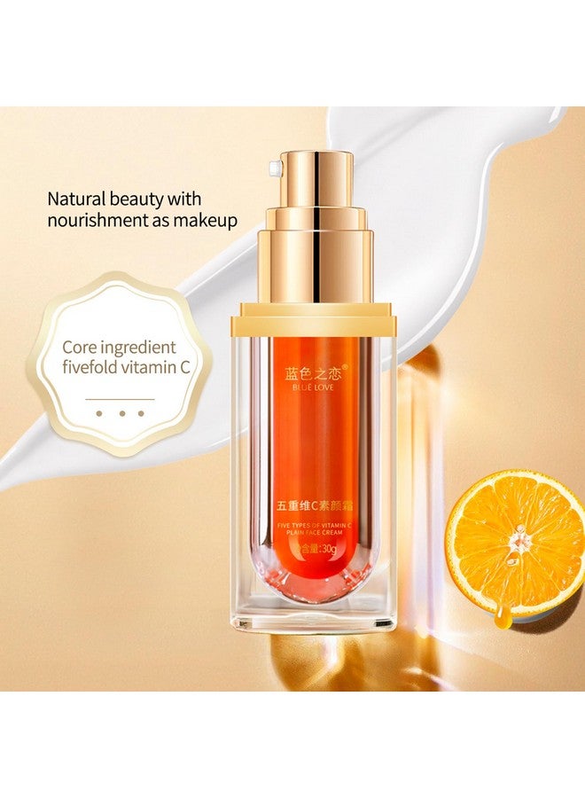 Five Vitamin C Toneup Cream For Women Silky Tinted Moisturizer Makeup Five Vc Tone Up Cream Naturallooking Face Bb Cream Easily Absorbed Face Moisturizer For All Skin Types 5.5Oz