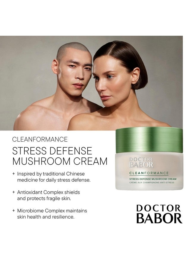 Cleanformance Stress Defense Mushroom Cream Antioxidant And Microbiome Complex Protect Moisturizer Balances And Revitalizes Skin Improve Skin Barrier Reduce Fine Lines & Wrinkles 1.69 Oz