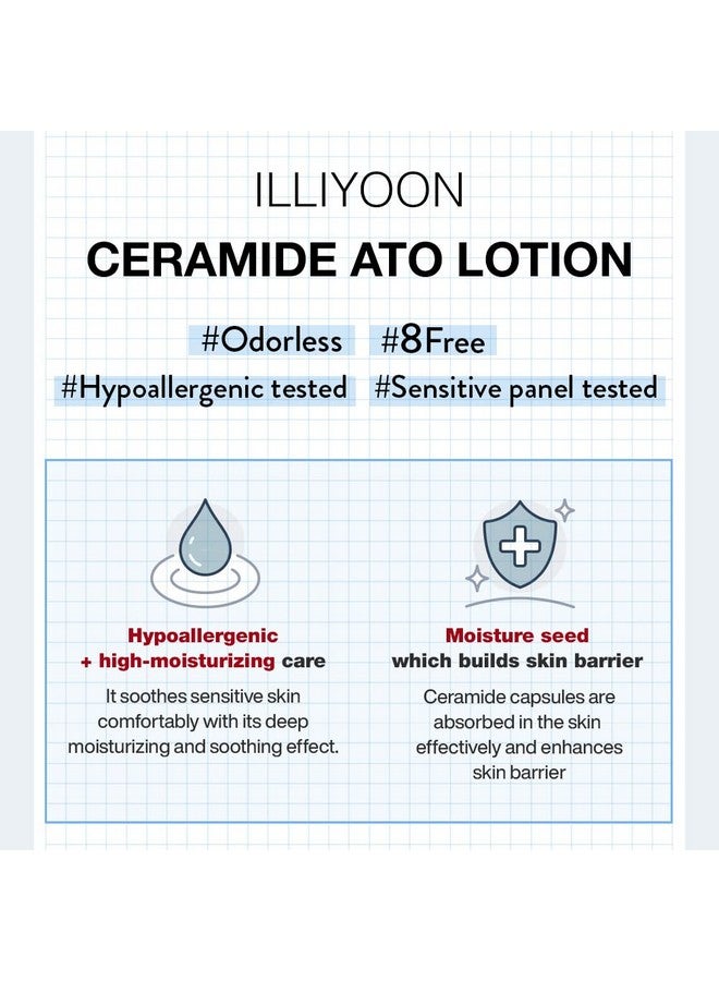 Ceramide Ato Lotion (68Ml 2.3 Fl Oz) Korean Moisturizer Skincare For Dry & Sensitive Skin 100 Hour Long Lasting Hydration Gentle For Infants And Adults Vegan Crueltyfree