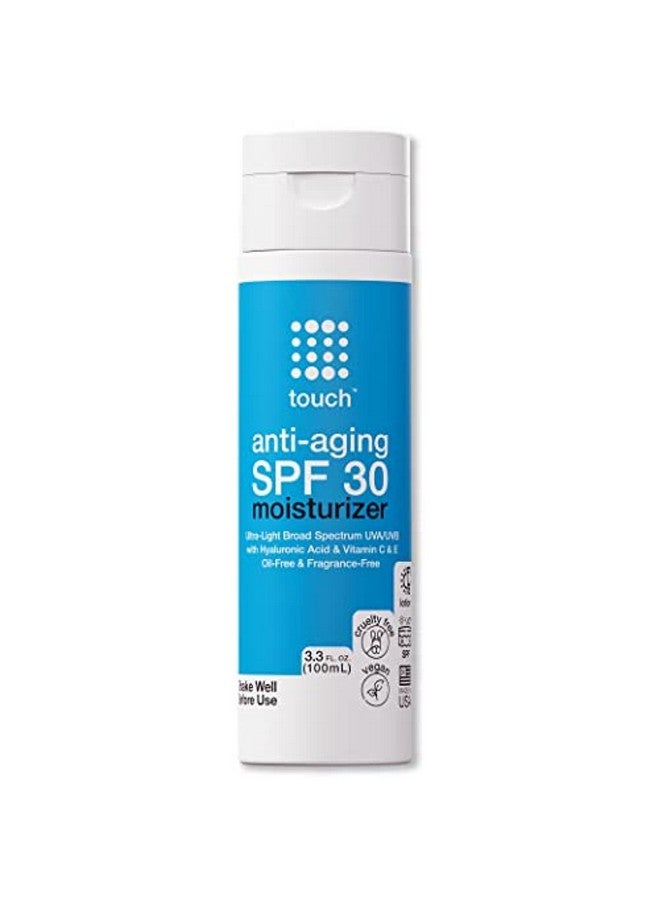 Age Defying Spf 30 Sunscreen Moisturizer Face Cream With Vitamin C E & Hyaluronic Acid For Face Neck Or Body Fragrance And Oil Free 3.3 Oz