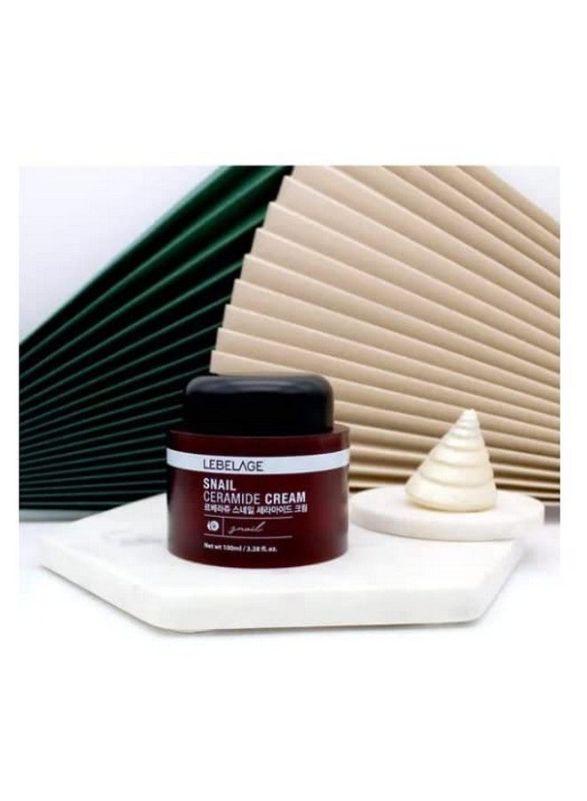 Snail Ceramide Repair Intensive Care Cream 3.38 Fl Oz / 100Ml Korean Skincare Improves Skin Tone And Fine Wrinkles Smooth Skin Texture