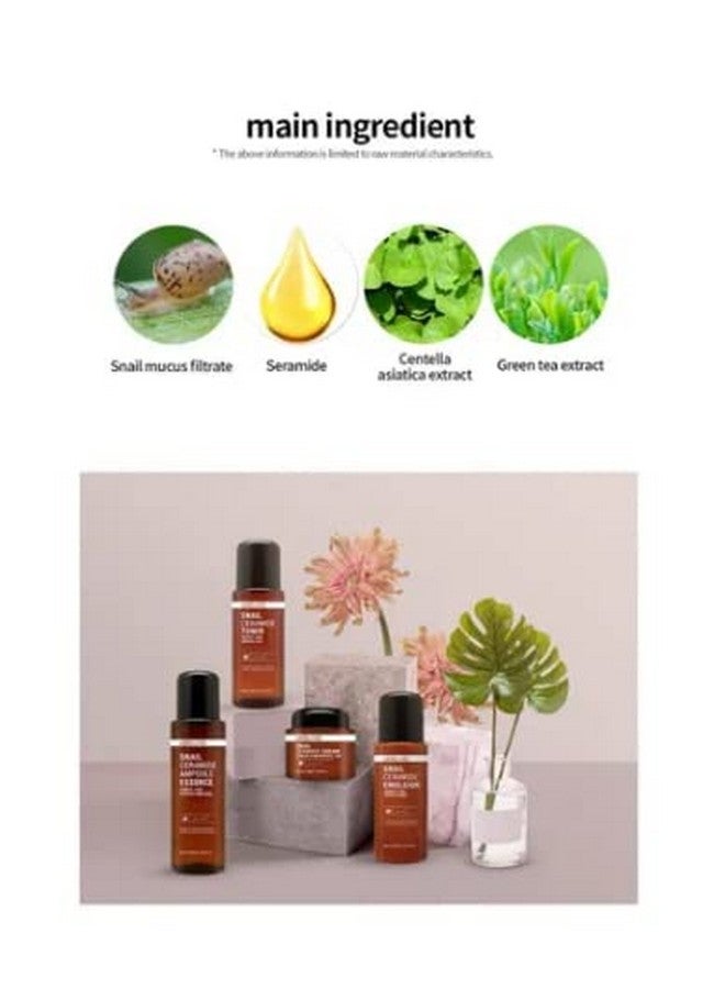 Snail Ceramide Repair Intensive Care Cream 3.38 Fl Oz / 100Ml Korean Skincare Improves Skin Tone And Fine Wrinkles Smooth Skin Texture
