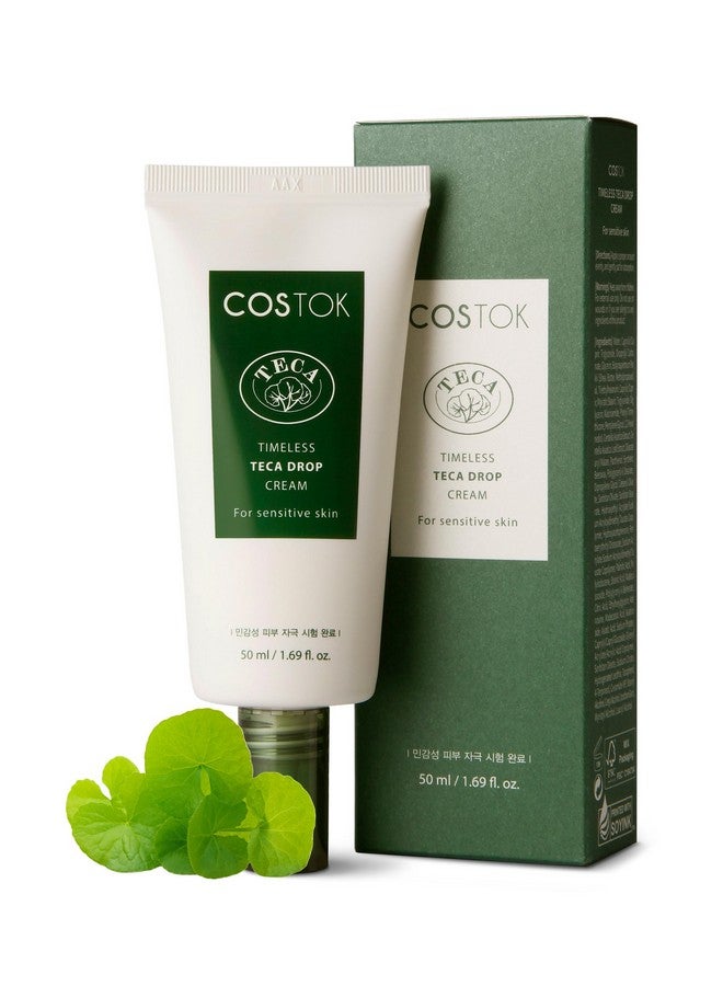 Timeless Teca Drop Cream 50Ml (1.69 Oz) Centella Asiatica Extract Madecassoside Ph5.5 Oil And Water Balance Xteca Technology Hypoallergenic Soothing Face Moisturizer For All Skin Types