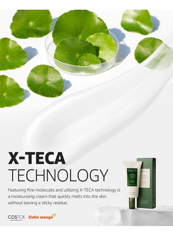 Timeless Teca Drop Cream 50Ml (1.69 Oz) Centella Asiatica Extract Madecassoside Ph5.5 Oil And Water Balance Xteca Technology Hypoallergenic Soothing Face Moisturizer For All Skin Types