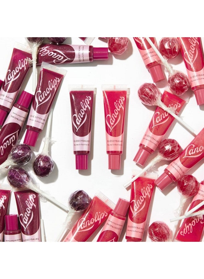 Glossybalm Berry Ultra Hydrating Lip Gloss For Dry Chapped Cracked Lips Flavored Natural Lip Balm With Lanolin Vitamin E & Mica For Lip Care & Shine (12.5G/0.44Oz)