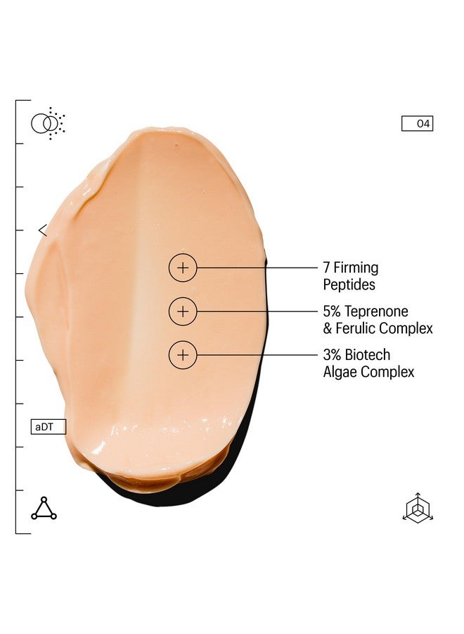 Peptides & Antioxidants Advanced Firming Daily Treatment With 13 Brighteners 9 Antioxidants 7 Firming Peptides 5% Teprenone & Ferulic Complex And 3% Biotech Algae Complex 20Ml/ 1.6Oz