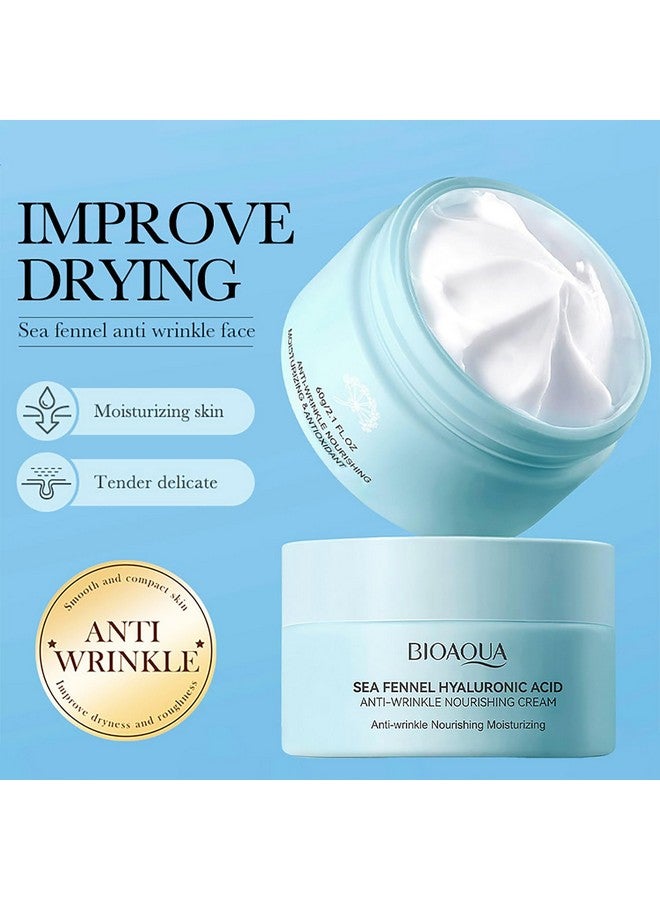 Sea Fennel Hyaluronic Acid Facial Antiwrinkle Nourishing Moisturizing Face Cream 60G/2.11Oz