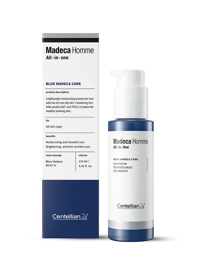 Madeca Homme Allinone Moisture Essence (4.2Fl Oz) Soothing Moisturizing Smoothing. Multifunctional Korean Total Skin Care For Men. Travel Essentials By Dongkook. Teca Centella Asiatica.