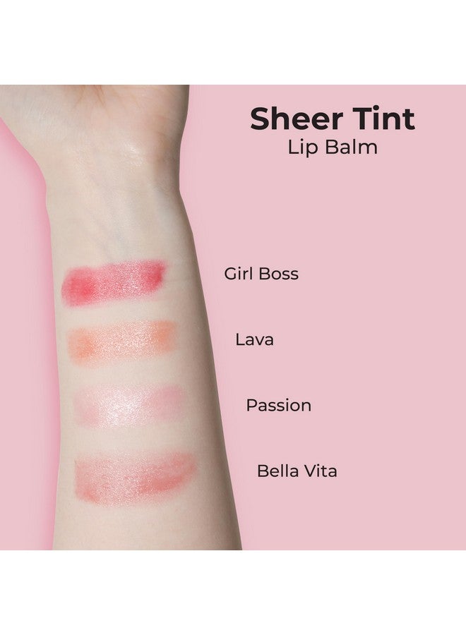 Sheer Tint Lip Balm Passion Nourishing Tint For Healthy Luscious Lips Vegan Cruelty Free Cosmetics