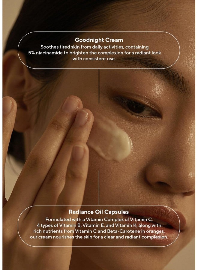 Glow Vita Goodnight Cream Orange & Neroli 3.1Fl Oz/90G Wrinkle Care Night Cream Sleeping Pack With Ceramide Vitamin Complex