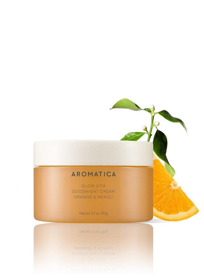 Glow Vita Goodnight Cream Orange & Neroli 3.1Fl Oz/90G Wrinkle Care Night Cream Sleeping Pack With Ceramide Vitamin Complex