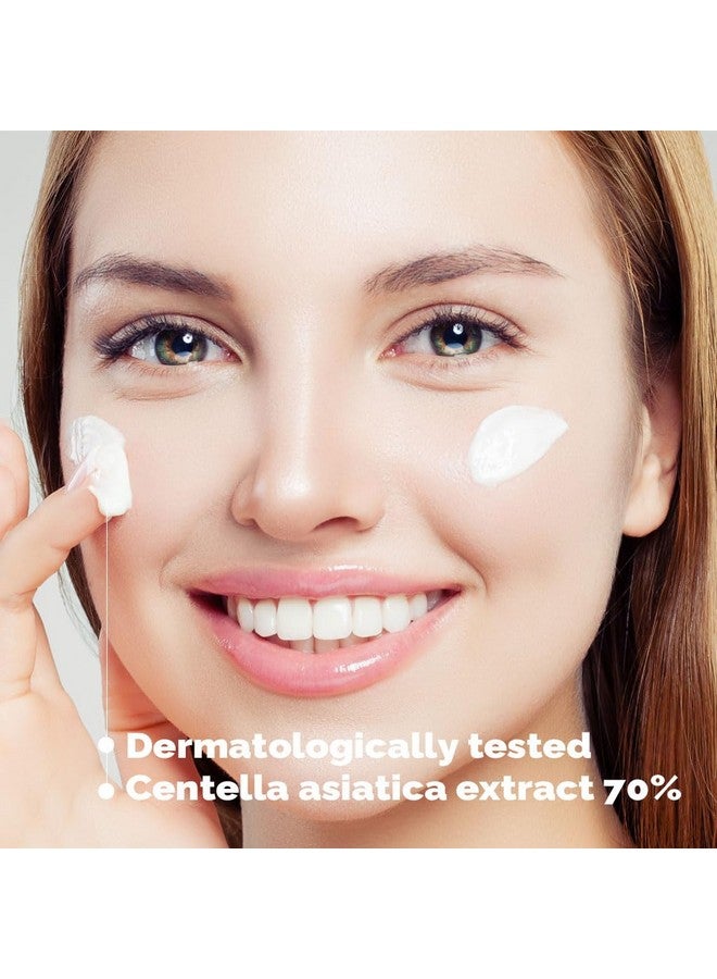 Kin The Pure Jeju Cica 70 Centella Asiatica Extract 70% Facial Cream 50Ml (1.69 Fl.Oz.) Hypoallergenic Ginseng Propolis Extract All Skin Types Nonskticky