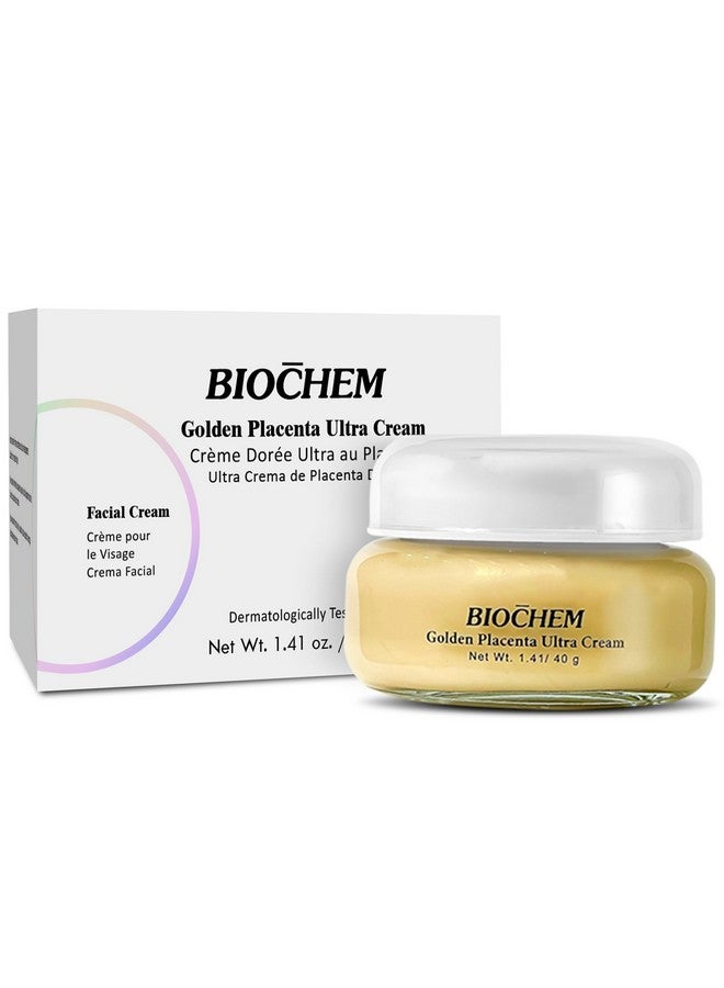 Golden Placenta Ultra Cream 1.41 Oz / 40 G Antiaging Facial Moisturizer With Placenta Extract For Skin Radiance Allinone Solution