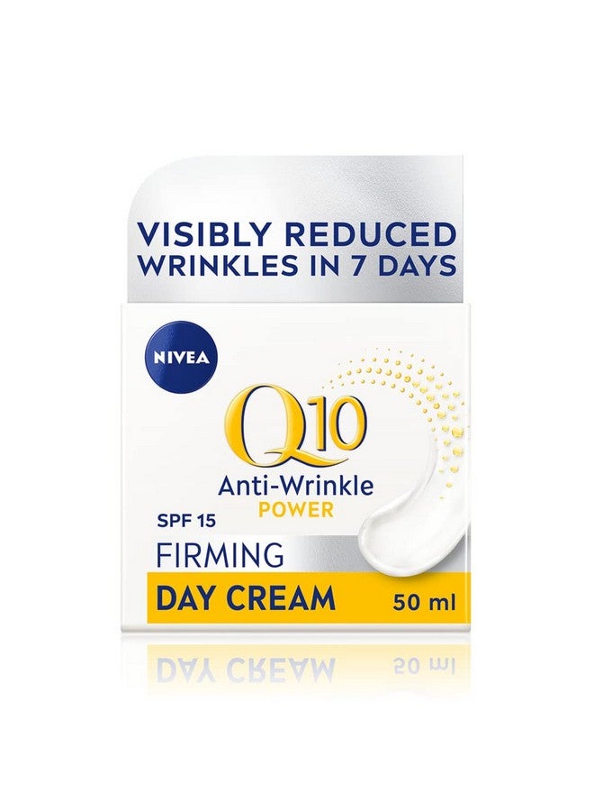 Q10 Antiwrinkle Power Firming Day Cream Spf 15 (50Ml) Antiwrinkle Face Cream With Skin Identical Q10 And Creatine Face Cream For 3X Wrinkles