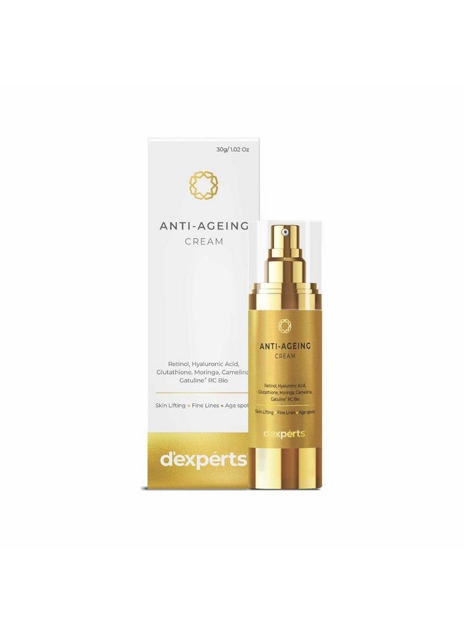 D'Experts Antiaging Cream With Retinol Hyaluronic Acid Moringa Reduce Wrinkles Fine Lines & Age Spots & Skin Lifting For All Skin Types 30Gm