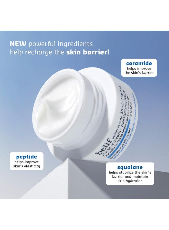 The True Cream Moisturizing Bomb New And Improved 48Hrs Of Moisture Restores Skin Barrier Peptide Ceramide Squalane Skincare Daily Moisturizer Face Cream All Skin Types Kbeauty
