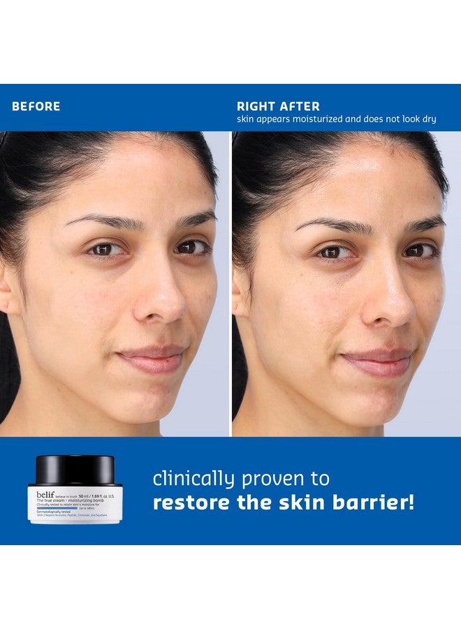The True Cream Moisturizing Bomb New And Improved 48Hrs Of Moisture Restores Skin Barrier Peptide Ceramide Squalane Skincare Daily Moisturizer Face Cream All Skin Types Kbeauty