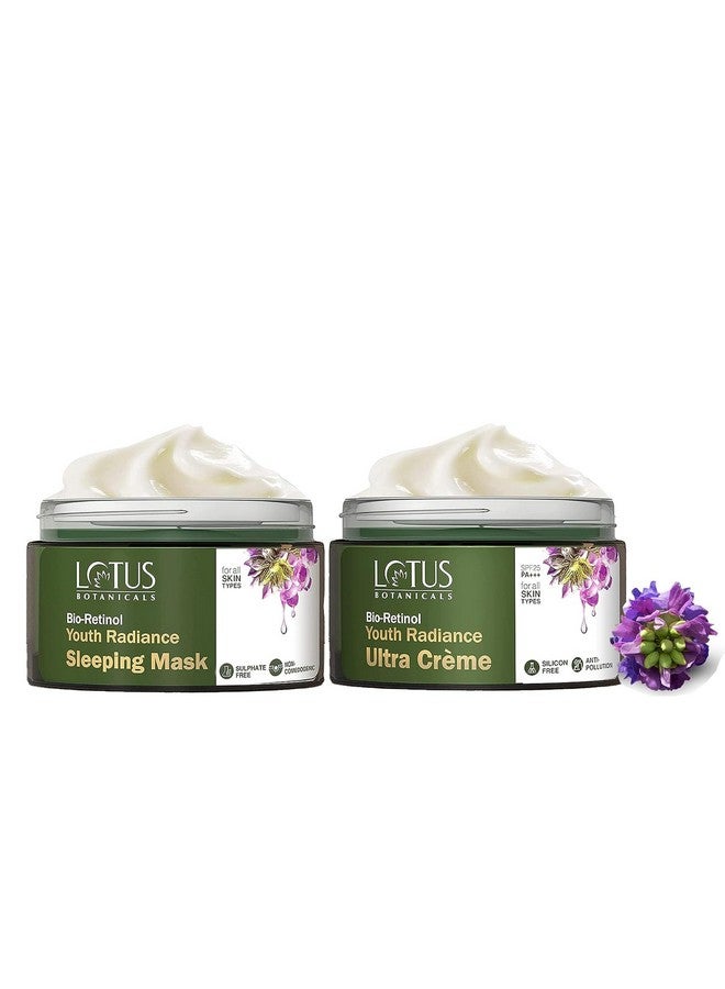 Bioretinol Youth Radiance Antiageing Ultra Crème And Bioretinol Youth Radiance Antiageing Sleeping Mask (Night Crème) Reduces Fights Fine Lines & Nourishes Skin 50G Each