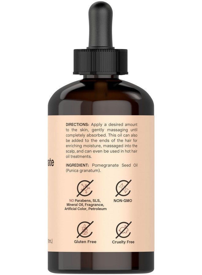 Pomegranate Seed Oil 4 Fl Oz For Face & Hair Promotes Clear Looking Skin And Reduces Appearance Of Fine Lines And Wrinkles Cold Pressed Sls & Paraben Free Coera