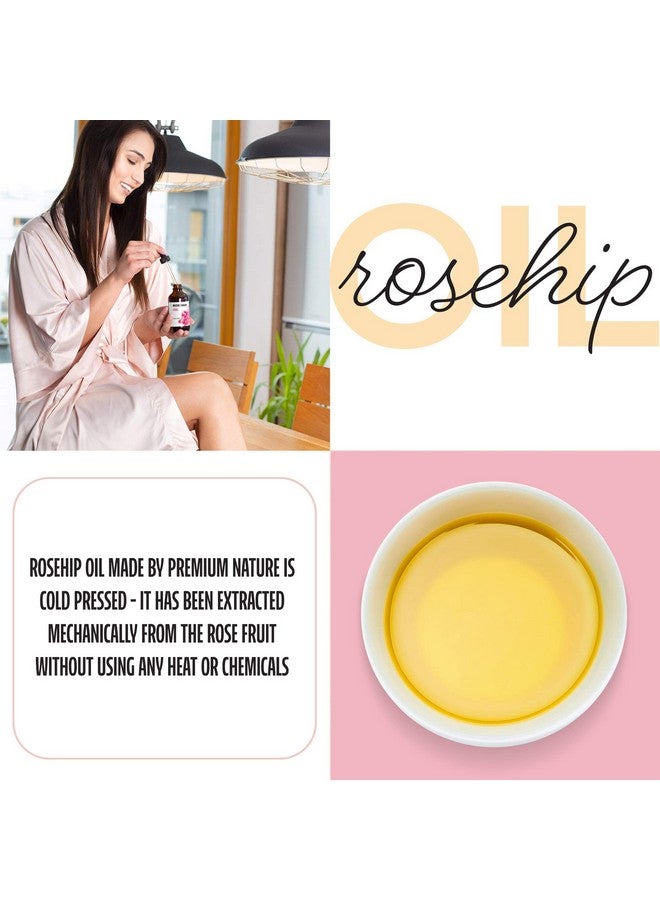 Rosehip Oil For Face Oil For Women Rosehip Seed Oil Pure Cold Pressed Unrefined Oil For Hair And Nails Skin Care Moisturizer Rose Hips Face Oils And Serums 4Oz