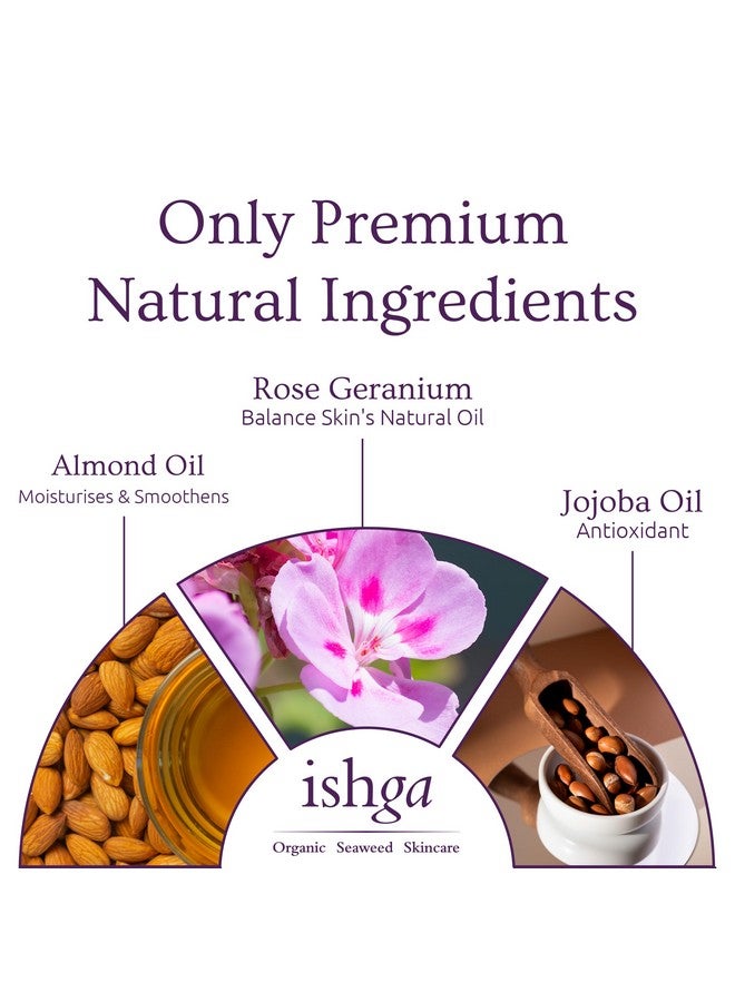 Face Oil Natural & Organic Skincare Scottish Seaweed For All Skin Types Vegan Crueltyfree Jojoba Almond Oil Rose Geranium 1.69Fl Oz (30Ml)