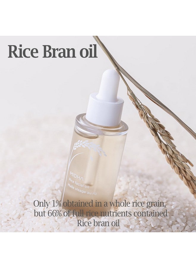 Rice Facial Oil 30Ml For Skin Moisturizing Deep Intense And Immediate Hydration And Quick Absorption With Non Greasy Light Oil Like As Rice Bran Oil