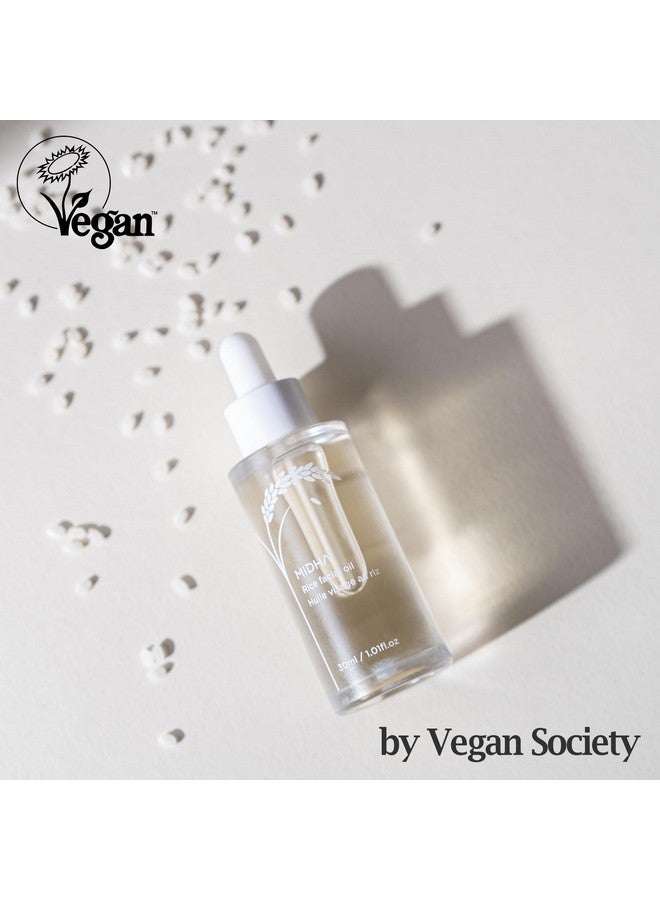 Rice Facial Oil 30Ml For Skin Moisturizing Deep Intense And Immediate Hydration And Quick Absorption With Non Greasy Light Oil Like As Rice Bran Oil