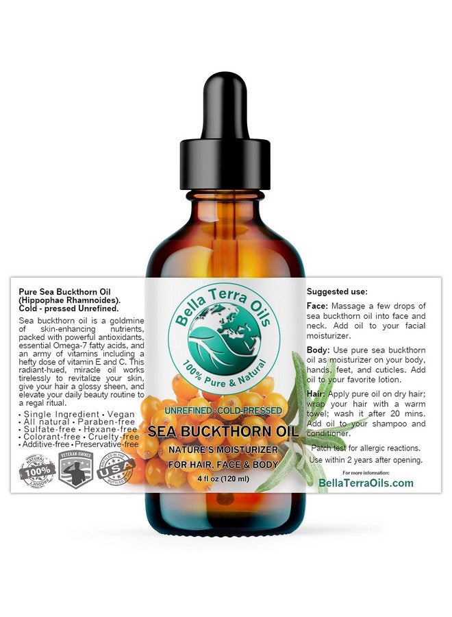 Sea Buckthorn Oil 4 Oz Unlock The Gold Standard In Skincare Infused With Omega3 Omega6 & Carotenoids Elevate Your Cosmetic Routine