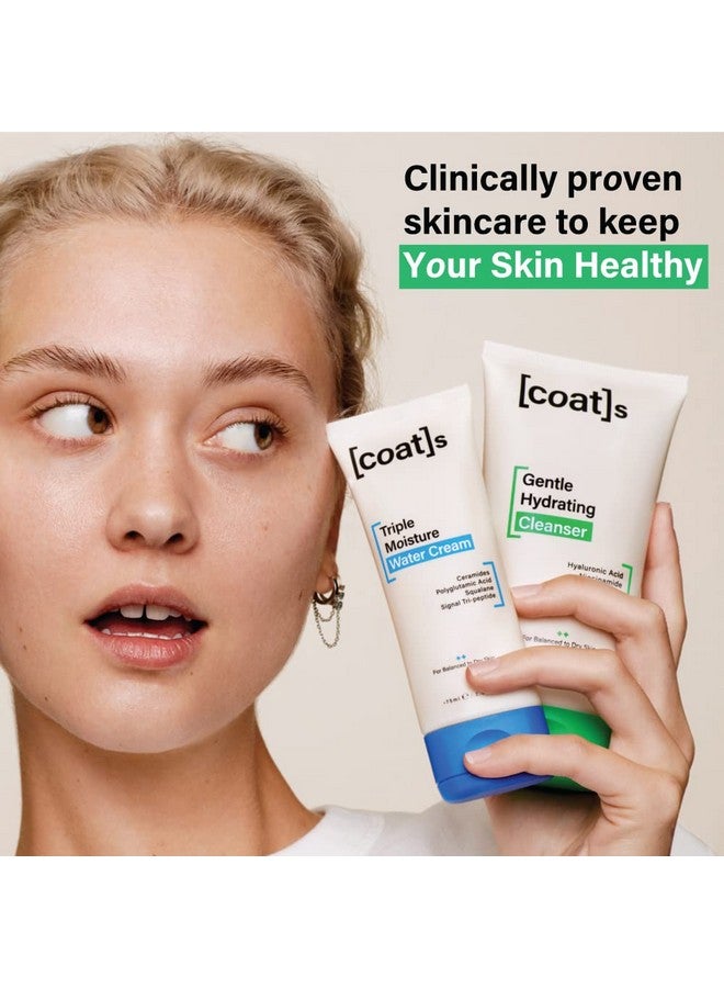 Daily Duo 2Step Bundle Gentle Hydrating Cleanser 5 Oz + Triple Moisture Water Cream 4.2 Oz Proven To Help Prevent Breakouts + Protect The Skin Barrier With Ceramides For Women & Men