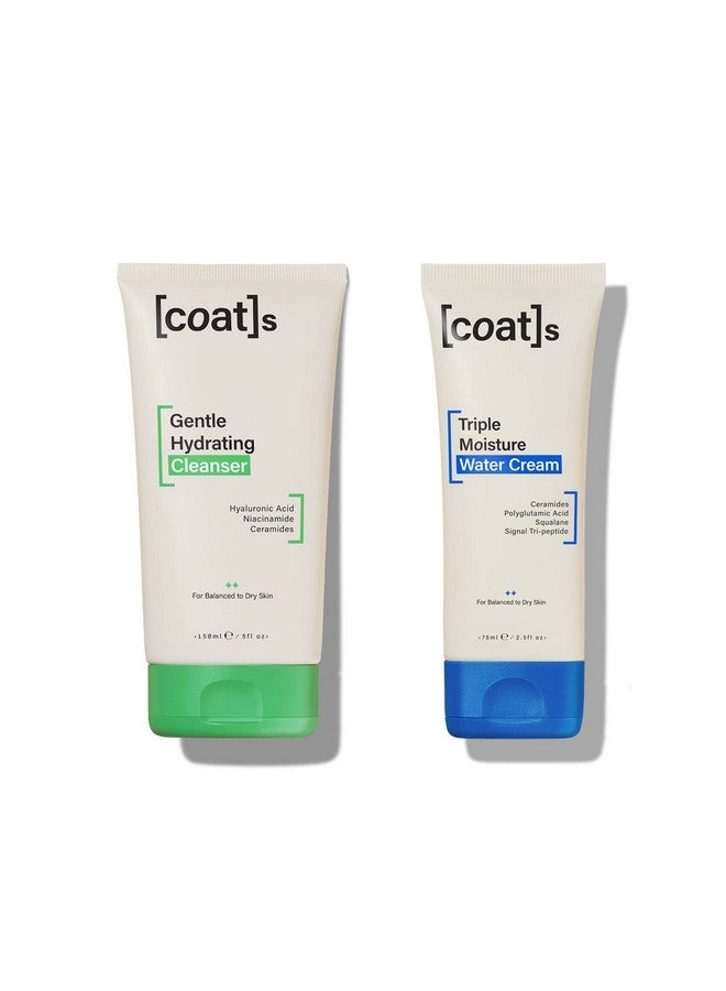 Daily Duo 2Step Bundle Gentle Hydrating Cleanser 5 Oz + Triple Moisture Water Cream 4.2 Oz Proven To Help Prevent Breakouts + Protect The Skin Barrier With Ceramides For Women & Men