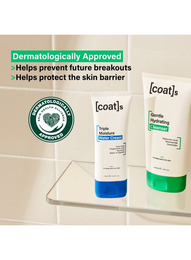 Daily Duo 2Step Bundle Gentle Hydrating Cleanser 5 Oz + Triple Moisture Water Cream 4.2 Oz Proven To Help Prevent Breakouts + Protect The Skin Barrier With Ceramides For Women & Men