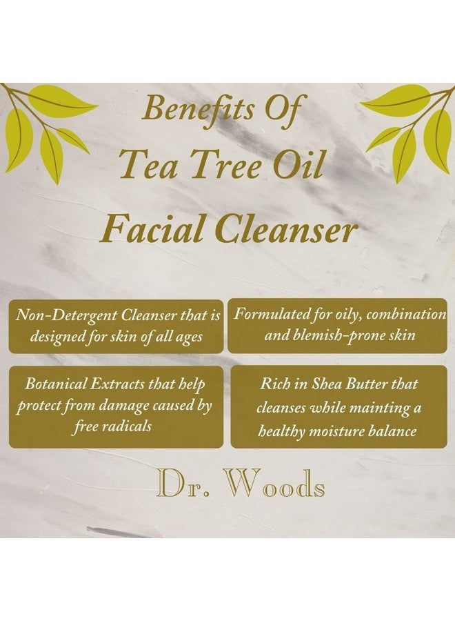 Shea Vision Tea Tree Liquid Facial Cleanser With Organic Shea Butter 8 Ounce