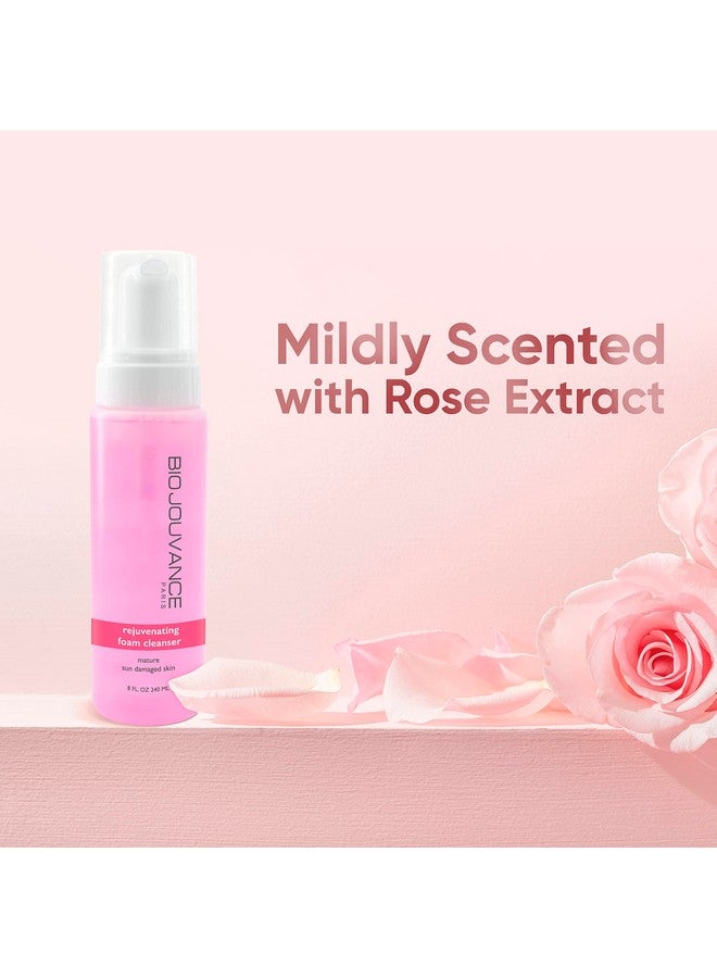 Rejuvenating Foaming Facial Cleanser 8Oz / 240Ml For Mature/Sun Damaged Skin Gentle Foam Face Wash & Makeup Remover Daily Skin Care Treatment Regimen Made In France