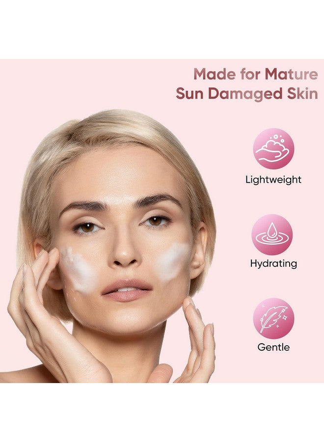 Rejuvenating Foaming Facial Cleanser 8Oz / 240Ml For Mature/Sun Damaged Skin Gentle Foam Face Wash & Makeup Remover Daily Skin Care Treatment Regimen Made In France