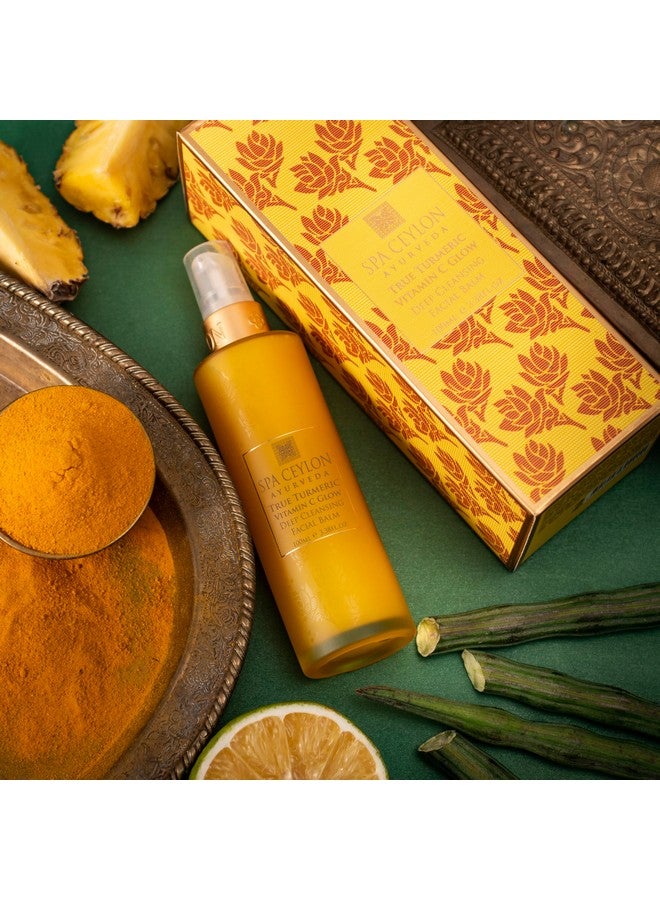 True Turmeric Vitamin C Glow Deep Cleansing Facial Balm For Normal To Dry Skin Ayurveda For Blemished Pigmented And Uneven Skin