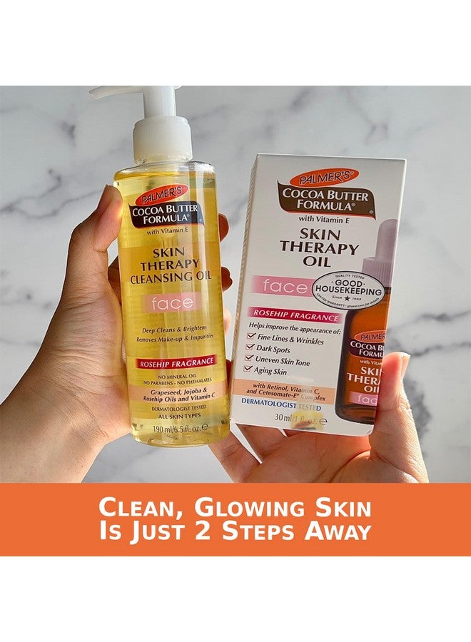 Cocoa Butter Formula Skin Therapy Cleansing Oil For Face Rosehip Fragrance 6.5 Ounces (Pack Of 6)